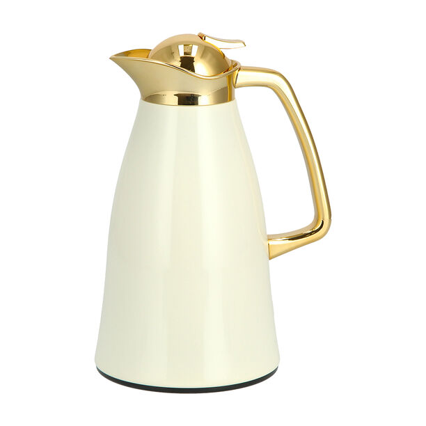 Dallaty vacuum flask chrome and beige 1L image number 1