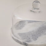 La Mesa glass cake stand with marble base 28*20cm image number 4
