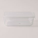 Alberto glass rectangular food container 1000ml with lid vent image number 1