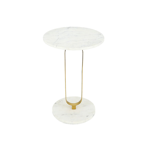 Side Table Top And Bottom Marble 40*55 cm image number 2