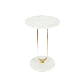 Side Table Top And Bottom Marble 40*55 cm