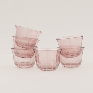 Dallaty 6pcs arabic coffee cup set, light purple