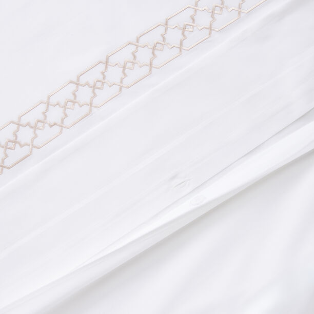 Boutique Blanche Geo EmbroiBoutique Blanche Geo Embroidered Duvet Cover Set 100% Cotton 300Tc Champagne 200*200 Cmdered Duvet Cover Set 100% Cotton 300Tc Champagne 200*200 Cm image number 3
