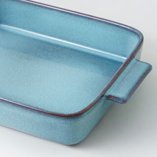 La Mesa stoneware oven to table 2pcs rectangular dish set, blue