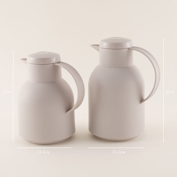 Dallety Plastic Vacuum Flask 2 Pieces Set Gray image number 2