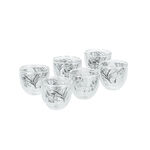 Dallaty white porcelain and glass Tea and coffee cups set 18 pcs image number 4