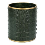 Faux Croc Skin Texture Waste Bin Green image number 0