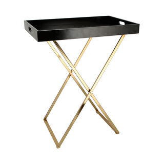 Butler Table Tray Top Gold With Black