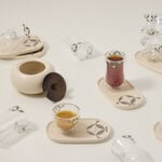 Dallaty beige glass and porcelain Saudi coffee and tea cups set 21 pcs image number 5