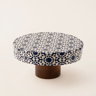 Bahja multi color wood cake stand 30*30*15 cm