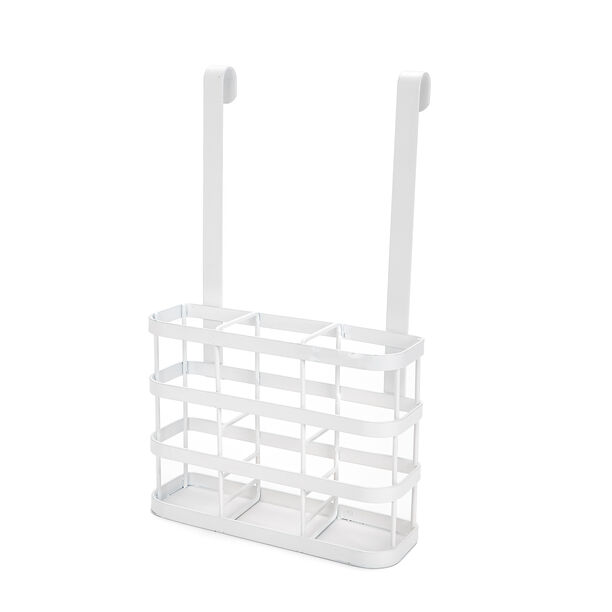 Alberto White Coated Over The Shelf Utensil Holder  image number 0