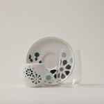 Dallaty white porcelain and glass Tea and coffee cups set 18 pcs image number 1