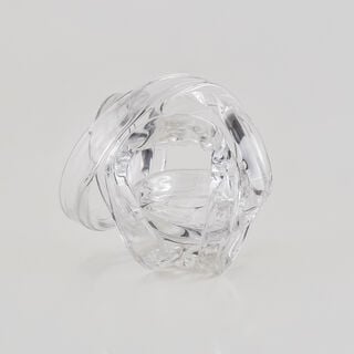 Homez glass twist home accent clear 15*15*15cm