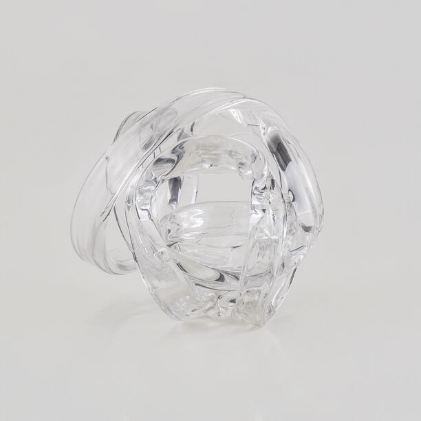 Homez glass twist home accent clear 15*15*15cm image number 1