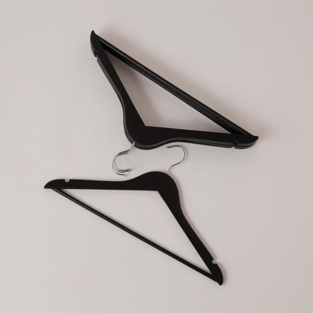 Homez 5pcs wood coat hangers, beige 53*46*33 cm image number 1