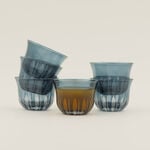 Dallaty 6pcs glass coffee cup set, blue image number 0