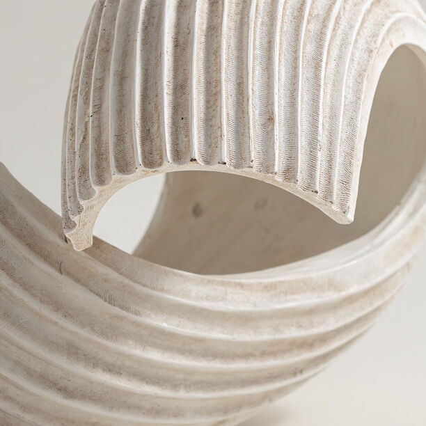 Homez resin ripple sculpture, off white 41.3*29.5*26.5cm image number 3