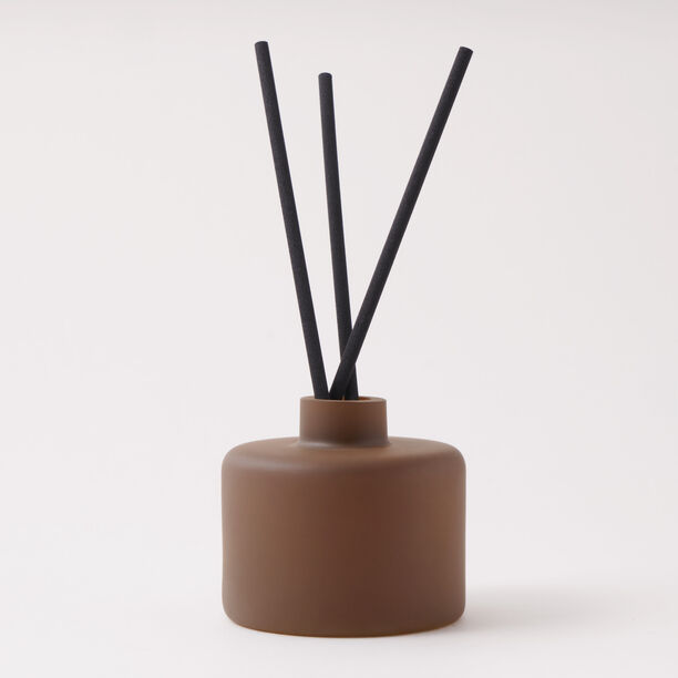Homez 100 ml glass diffuser with reeds and amber scent oil image number 1