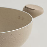 Alberto aluminum wok pan with glass lid 28*9*42cm, cream image number 2