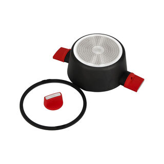 Casserole with Glass Lid & Soft Touch Handles Dia: 24 * H:11Cm