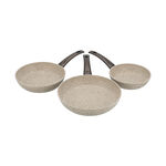 Alberto 3 piece brown granite frypan set 20/24/28 cm image number 2