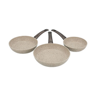 3 Piece Alberto Frypan Set Granite 20/24/28 cm