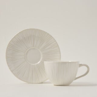 طقم شاي اسيوي بورسلان اوف وايت 11 قطعة