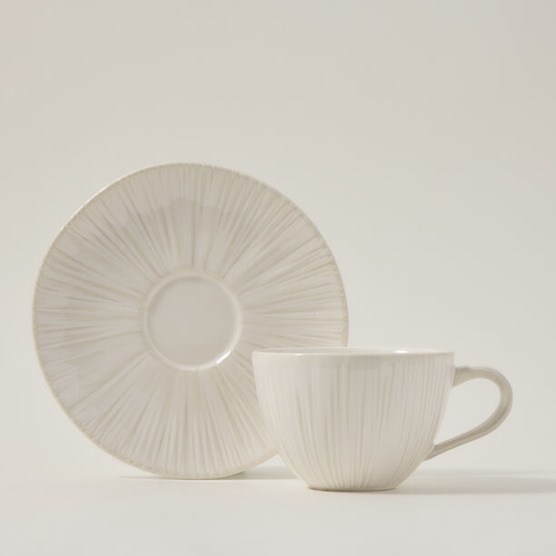 Off white porcelain Asian tea cups set 11 pcs image number 2