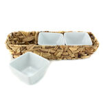 La Mesa Oven/Serving 3 Bowls With Rattan Basket image number 2