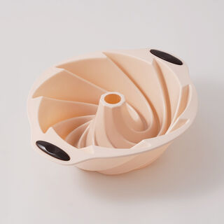 Alberto slilicone 8" bundt pan mold 28.5*24.5*8.5cm, beige