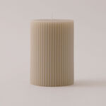 هومز شمعة من شمع الصويا، بيج 7*7*10سم image number 0