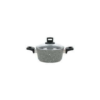 Alberto 9 Piece Granit Cookware Set Gray Stone