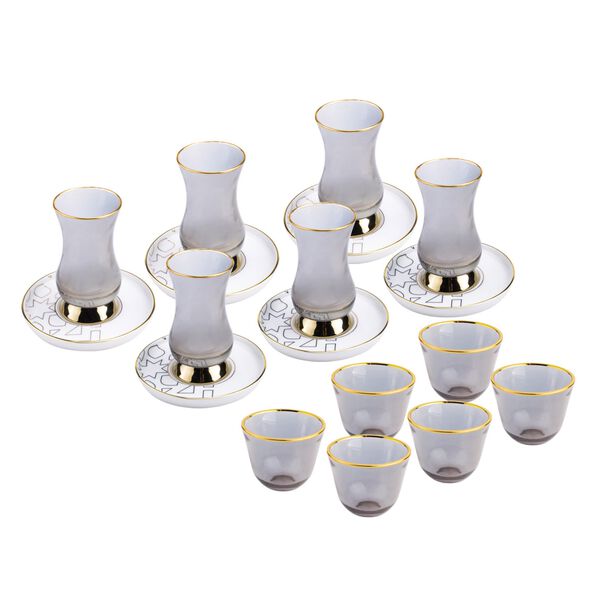 Lamesa Tea And Coffee Set 18 Pieces Casablanca Black/Gold image number 0