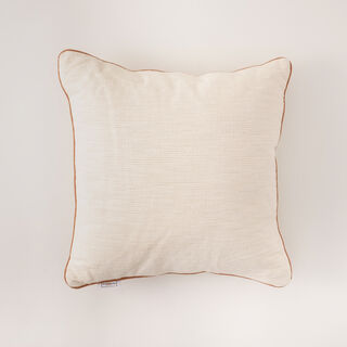 Boutique Blanche woven cotton cushion, beige