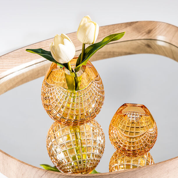 VASE CRYSTAL AMBER image number 0