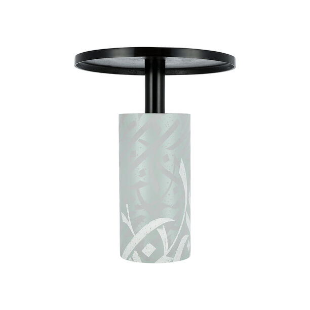Salam Wood and Metal Side Table Dia 45 *Ht: 55 Cm image number 2
