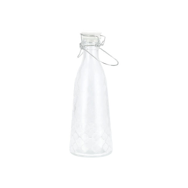 Glass Wide Bottle With Ceramic Lid Transparent Color image number 2