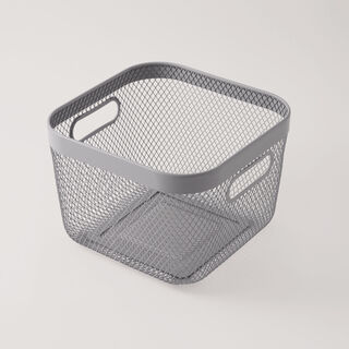 البرتو سلة فواكه معدنية، رمادي 42*32*16.7 سم