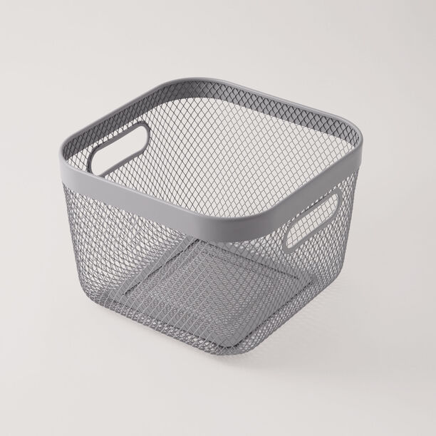 البرتو سلة فواكه معدنية، رمادي 42*32*16.7 سم image number 0