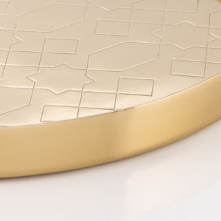 دلتي صينية تقديم فضية 40*40*3 سم