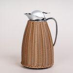 Dallaty Stainless Steel Vacuum Flask Rattan With Design Of Bamboo Light Brown 1L image number 1