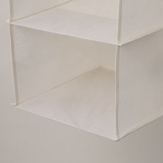 هومز منظم ملابس حقيبة تعليق 4 طبقات من البوليستر، بيج 62*32*26 سم