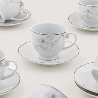 بنتولا طقم أكواب شاي إنجليزي خزف صيني 12 قطعة