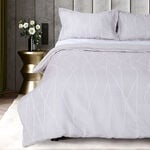Boutique Blanche light grey jacquard king comforter set 3 pcs image number 0