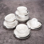 English Coffee Cups Set Silver 100 Ml image number 2