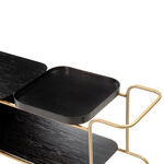 هومز لورنزو عربة تقديم، أسود مع ذهبي 170*80*50 سم image number 3