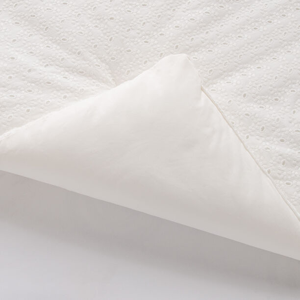 بوتيك بلانش طقم لحاف 5 قطع قطن أبيض كينج/ سوبر كينج 260*240 سم image number 1