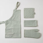Alberto 100% Cotton Kitchen Set Of 4Pcs, Green image number 0