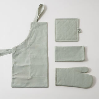 Alberto 100% Cotton Kitchen Set Of 4Pcs, Green