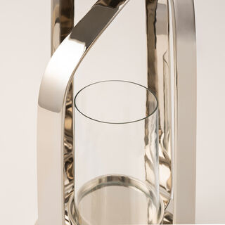 Homez silver stainless steel candle holder 20*20*54 cm